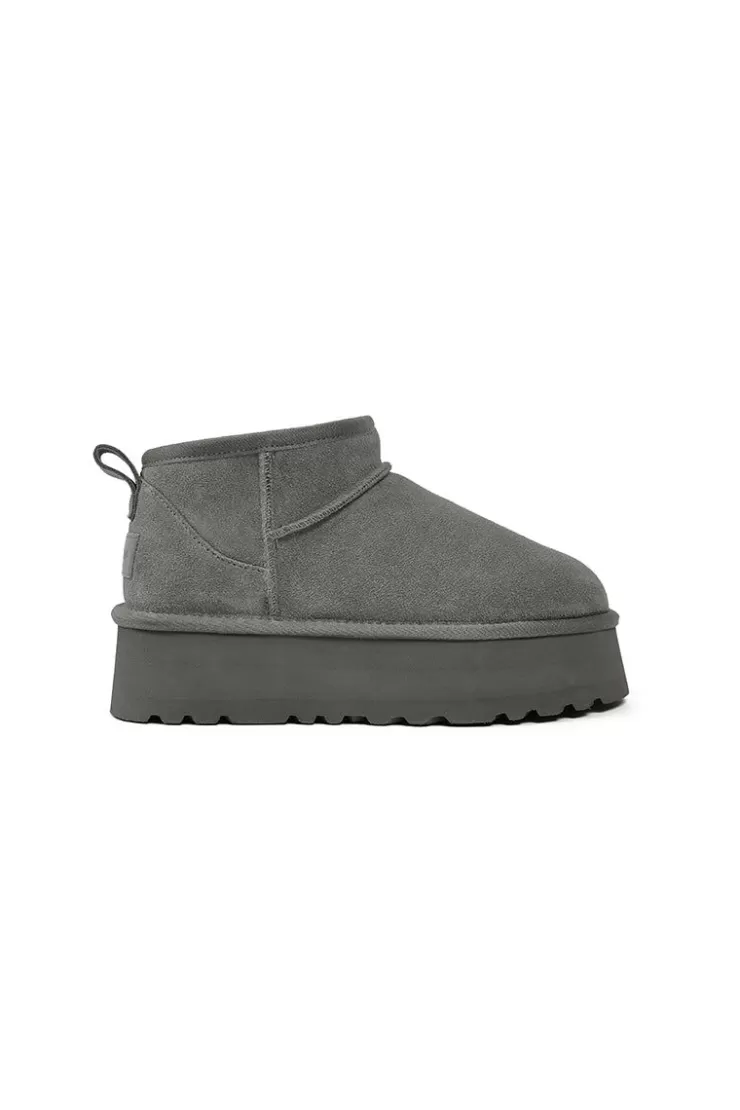 Ozlana Classic Platform Ultra Mini Boots (Grey) | Women Shoes