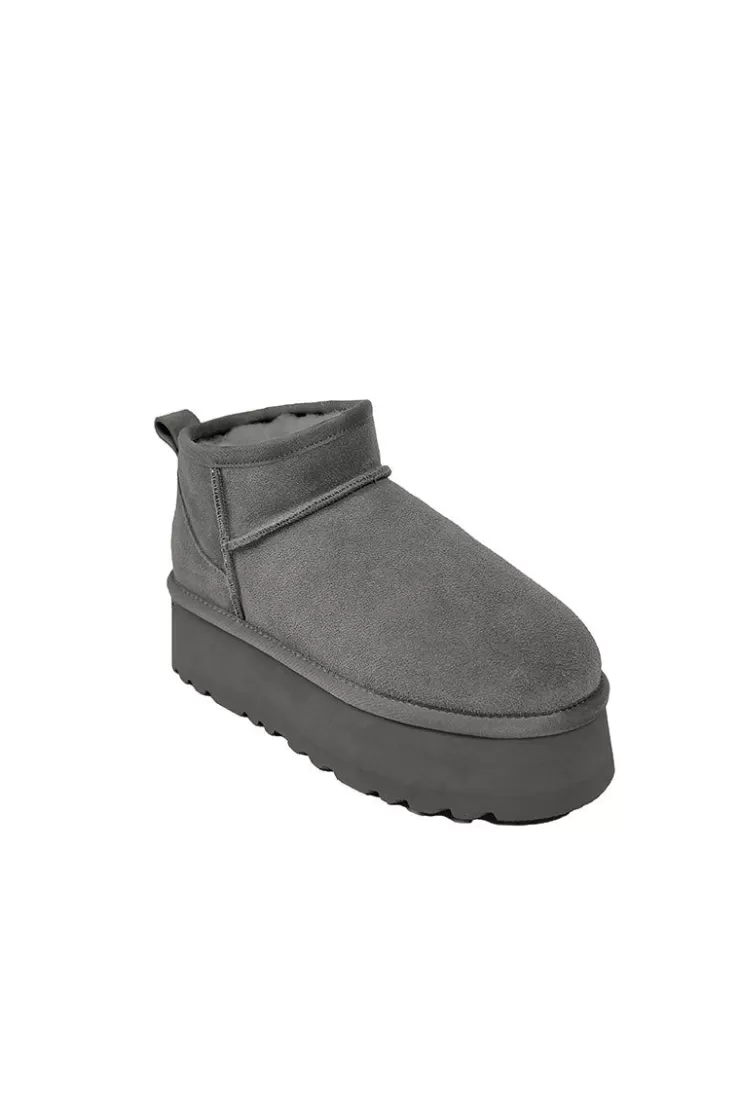 Ozlana Classic Platform Ultra Mini Boots (Grey) | Women Shoes