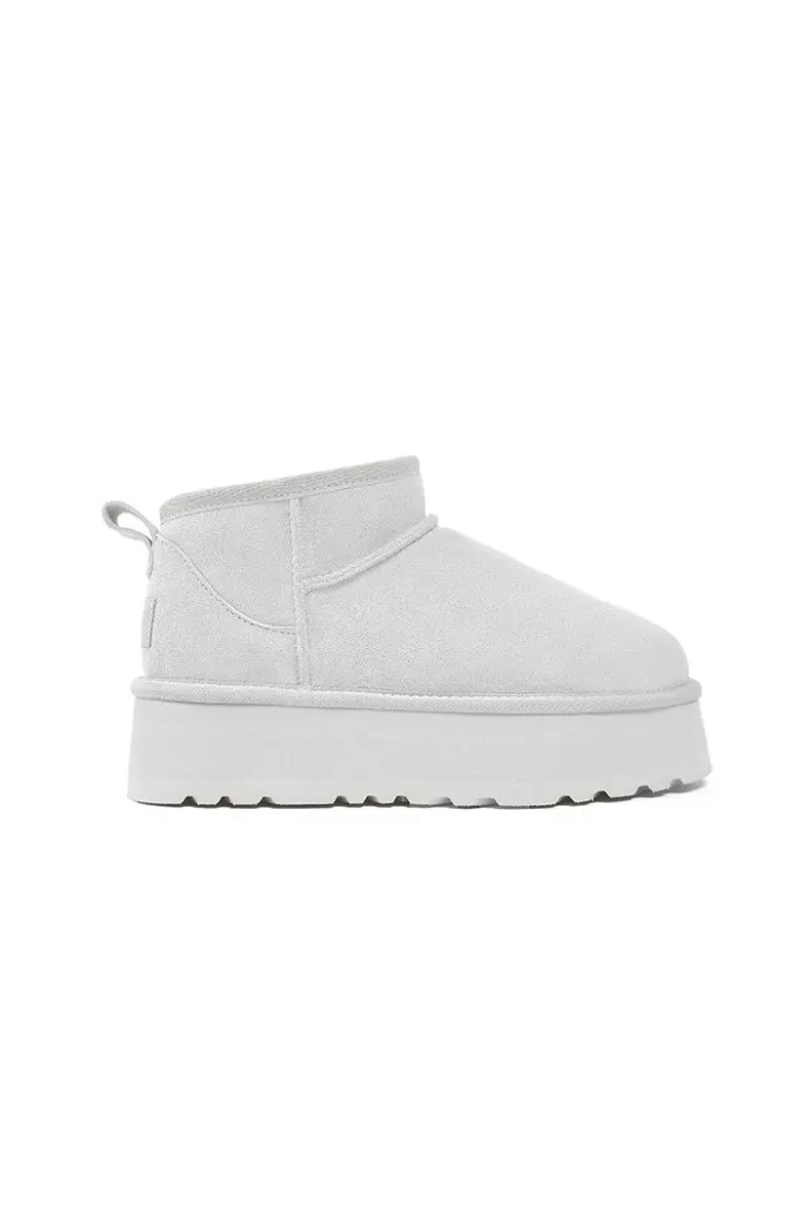 Ozlana Classic Platform Ultra Mini Boots (Off White) | Women Shoes