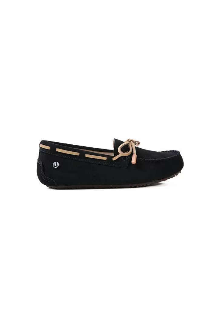 Ozlana Classic Suede Moccasins (Black) | Women Shoes