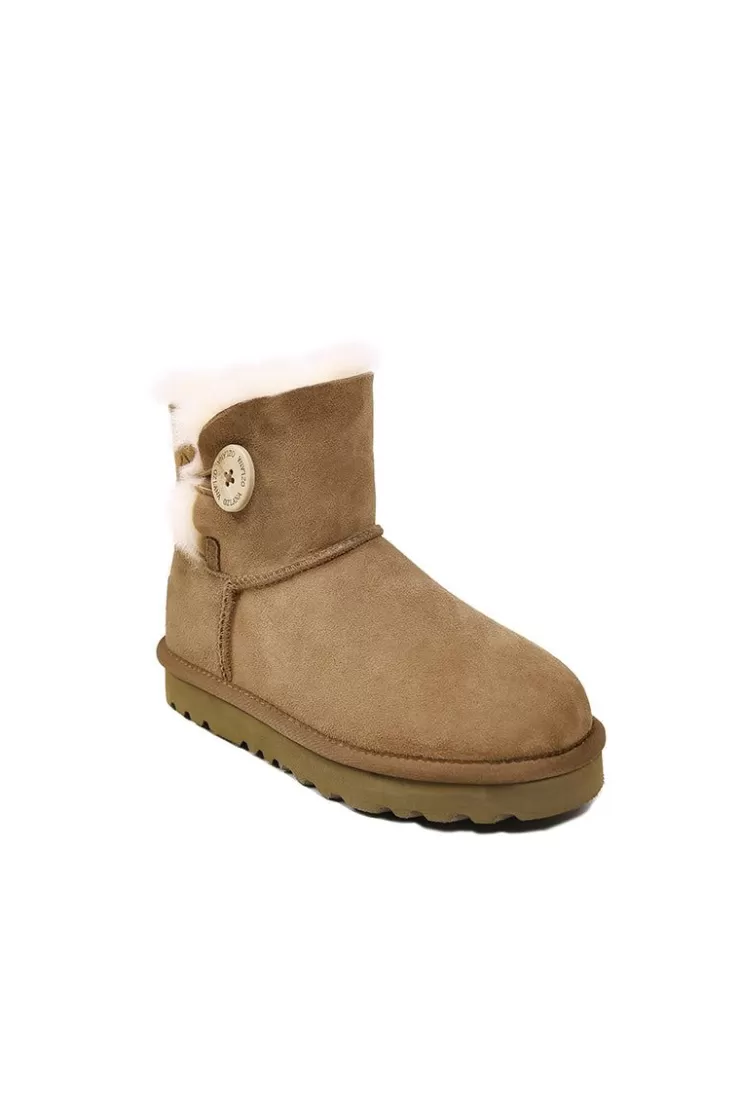 Ozlana Classicmini Button Boots(Water Resistant)(Chestnut) | Women Shoes