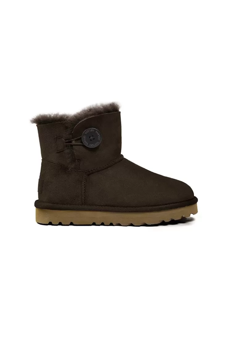 Ozlana Classicmini Button Boots(Water Resistant)(Chocolate) | Women Shoes