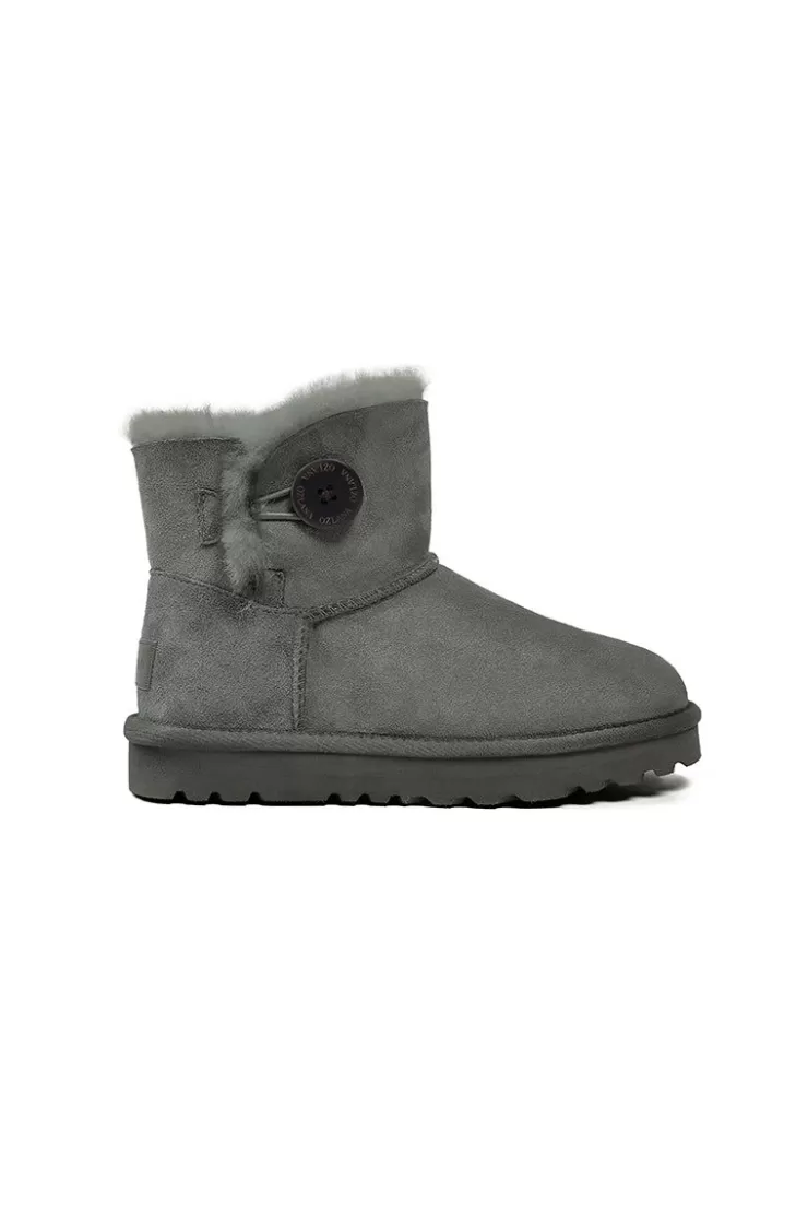 Ozlana Classicmini Button Boots(Water Resistant)(Grey) | Women Shoes