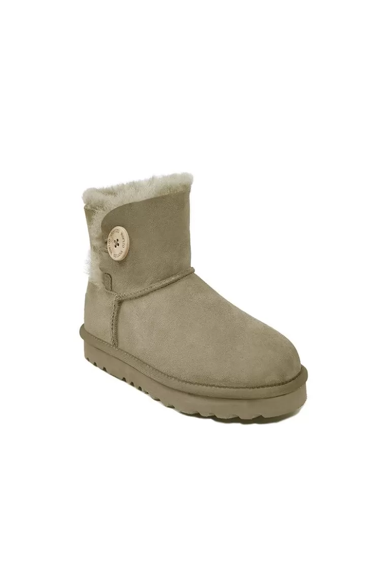Ozlana Classicmini Button Boots(Water Resistant)(Olive) | Women Shoes
