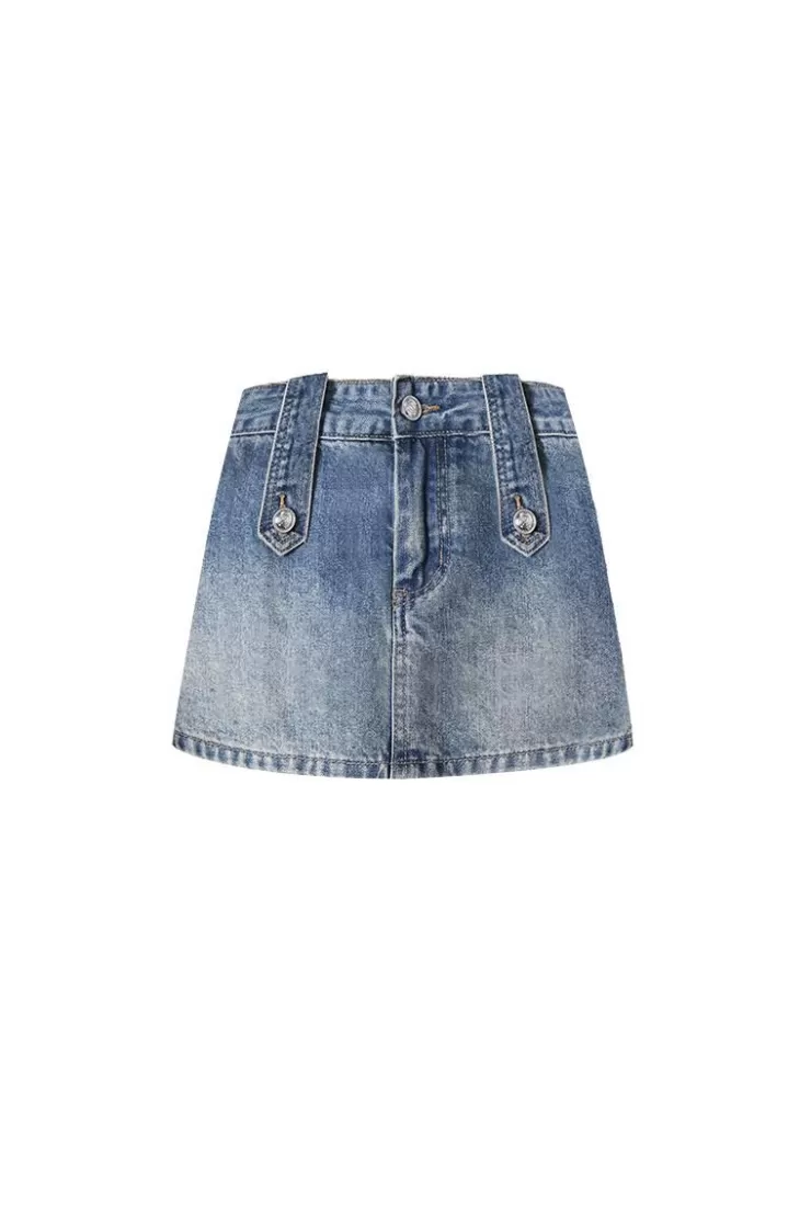 Ozlana Ozln A-League Mini Denim Skirt(Denim Blue ) | Women Ozln