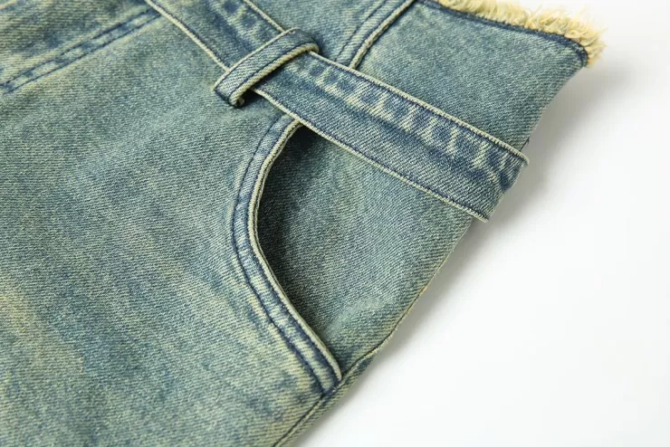 Ozlana Ozln Curved Waist Vintage Straight Leg Jeans(Blue) | Women Bottoms