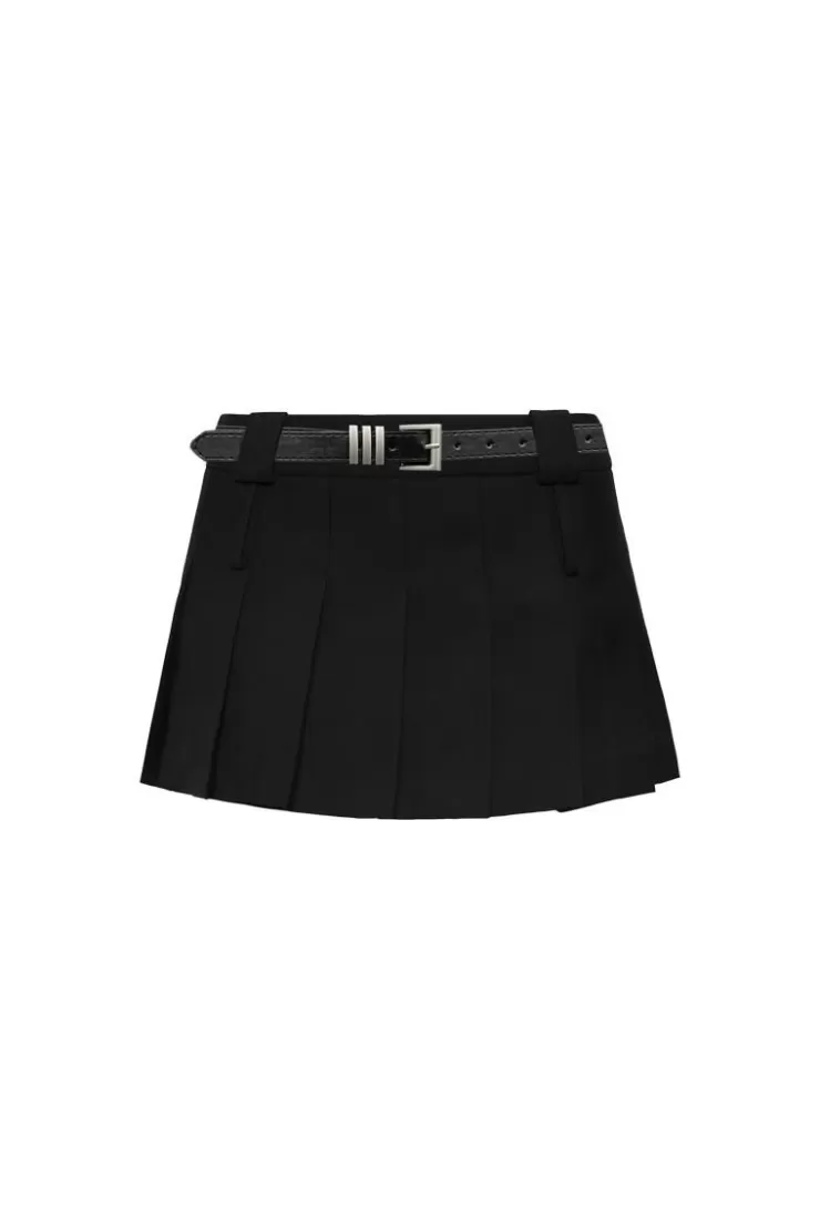 Ozlana Ozln Layered Pleated Skirt (Black) | Women Ozln