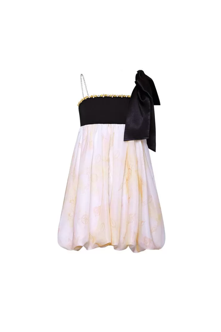 Ozlana Palazzo Crystal Bow Dress (Ivory) | Women Dresses & Sets