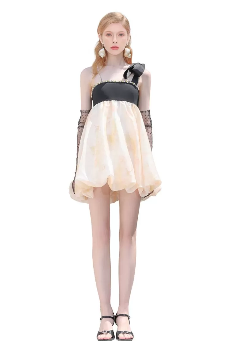 Ozlana Palazzo Crystal Bow Dress (Ivory) | Women Dresses & Sets