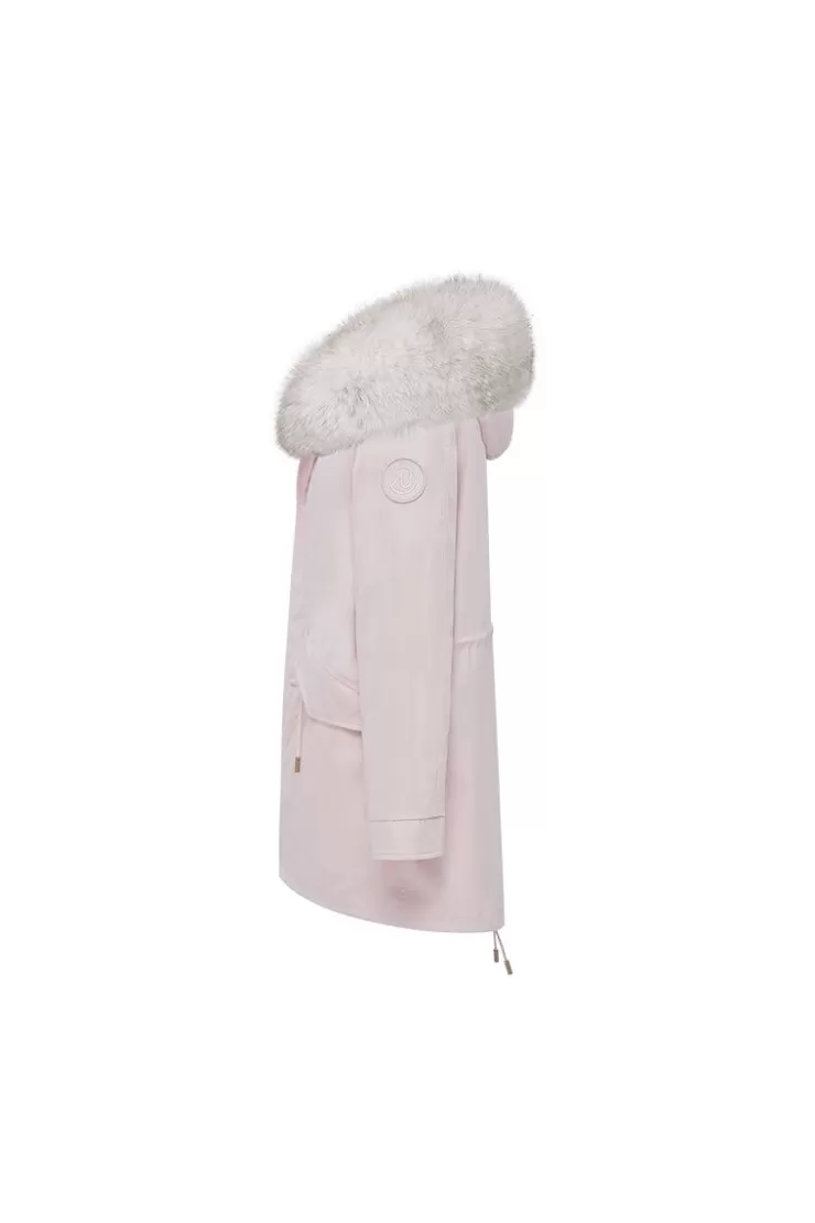 Ozlana Pink + Classic Snow Fox | Women Classic & Designer Parkas