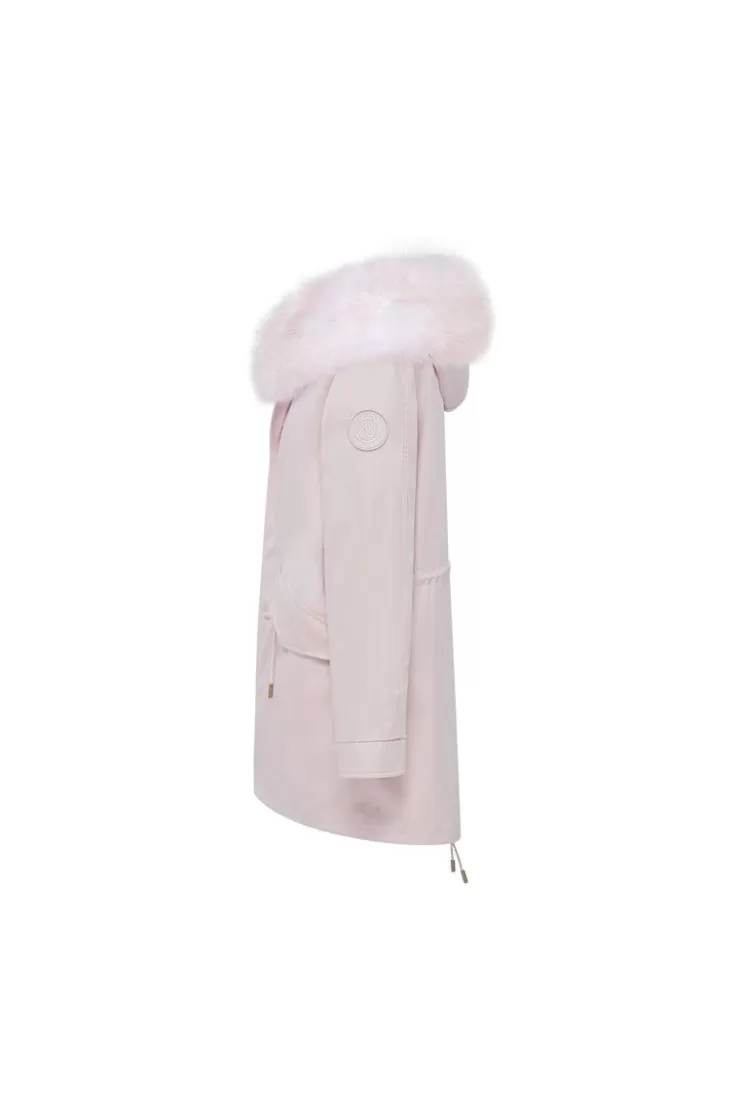Ozlana Pink +Pink Stripe | Women Classic & Designer Parkas
