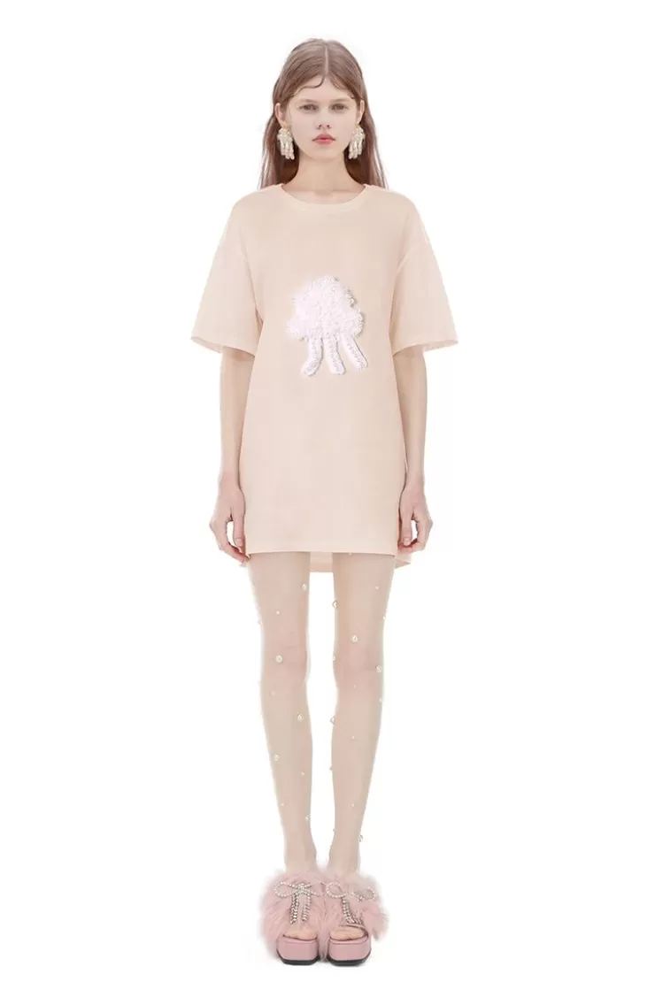 Ozlana Plush Cartoon Animal T-Shirt(Camel ) | Women Tops