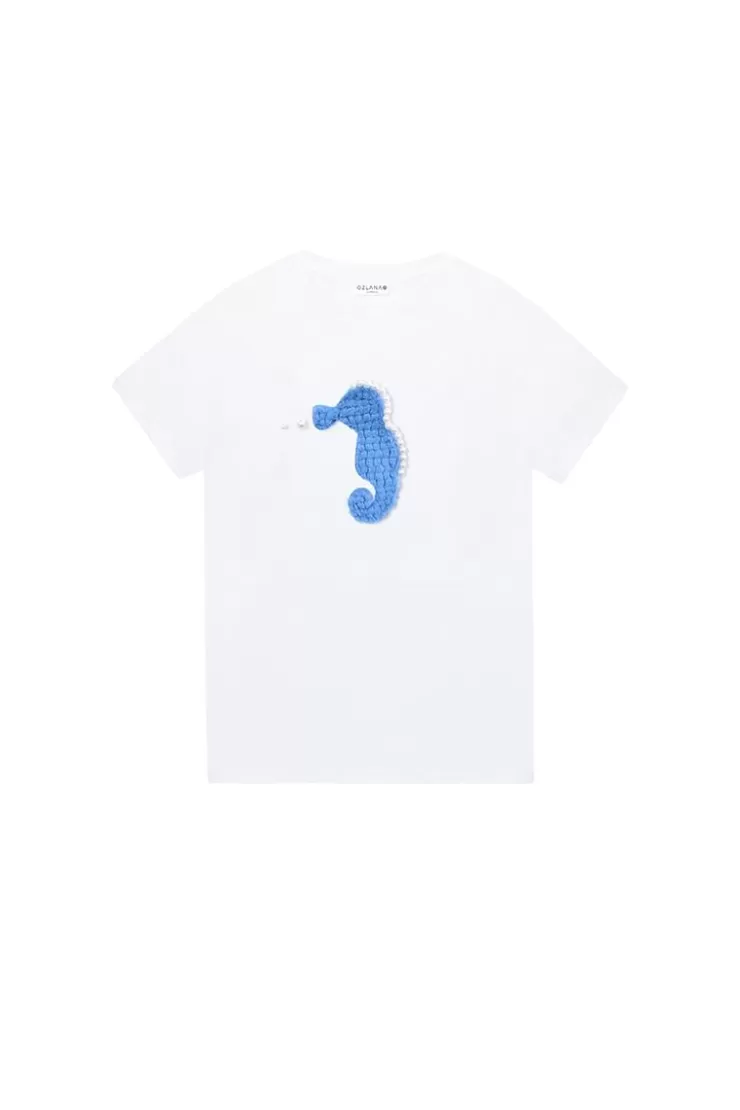 Ozlana Plush Cartoon Animal T-Shirt(White) | Women Tee Shirts