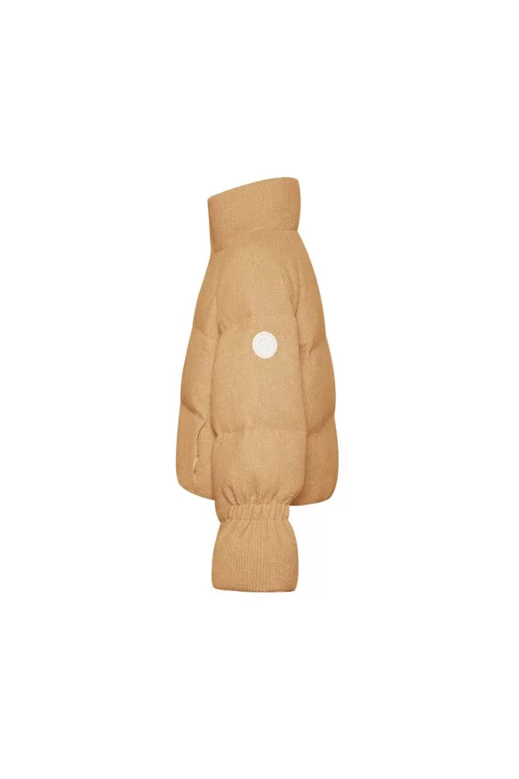 Ozlana Resort Knit Down Bread Jacket(Camel) | Women Down Puffer Jackets