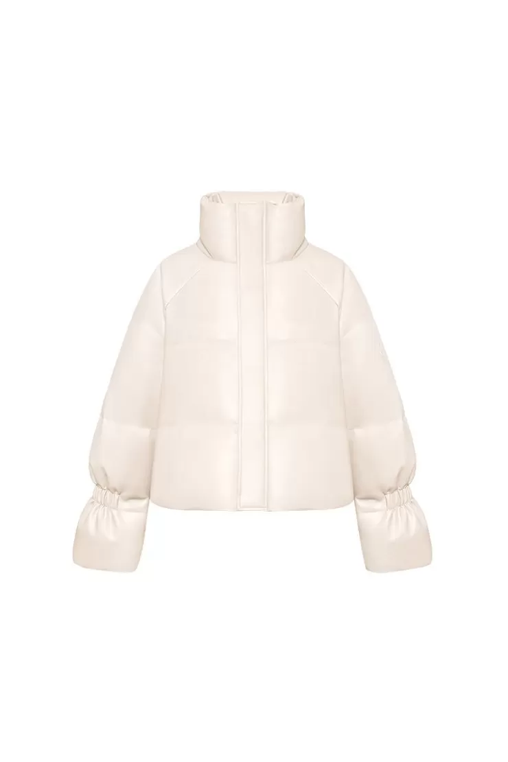 Ozlana Resort Pu Down Bread Jacket(Cream) | Women Down Puffer Jackets