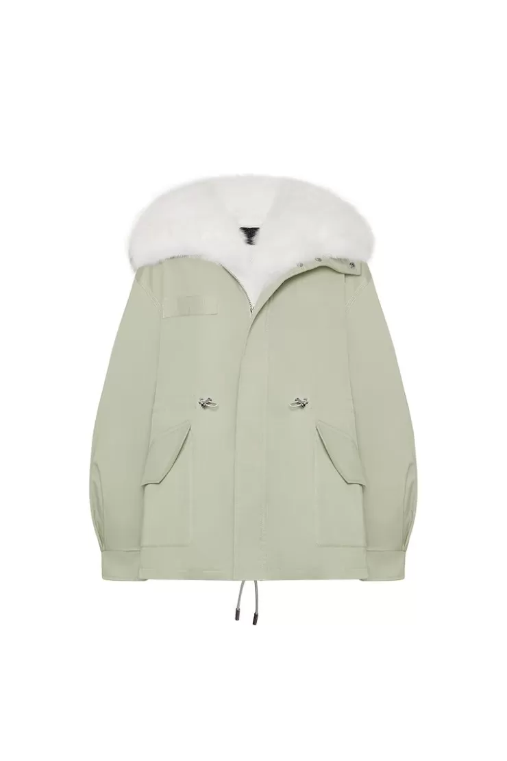 Ozlana Sage Green Casual Parka | Women Classic & Designer Parkas