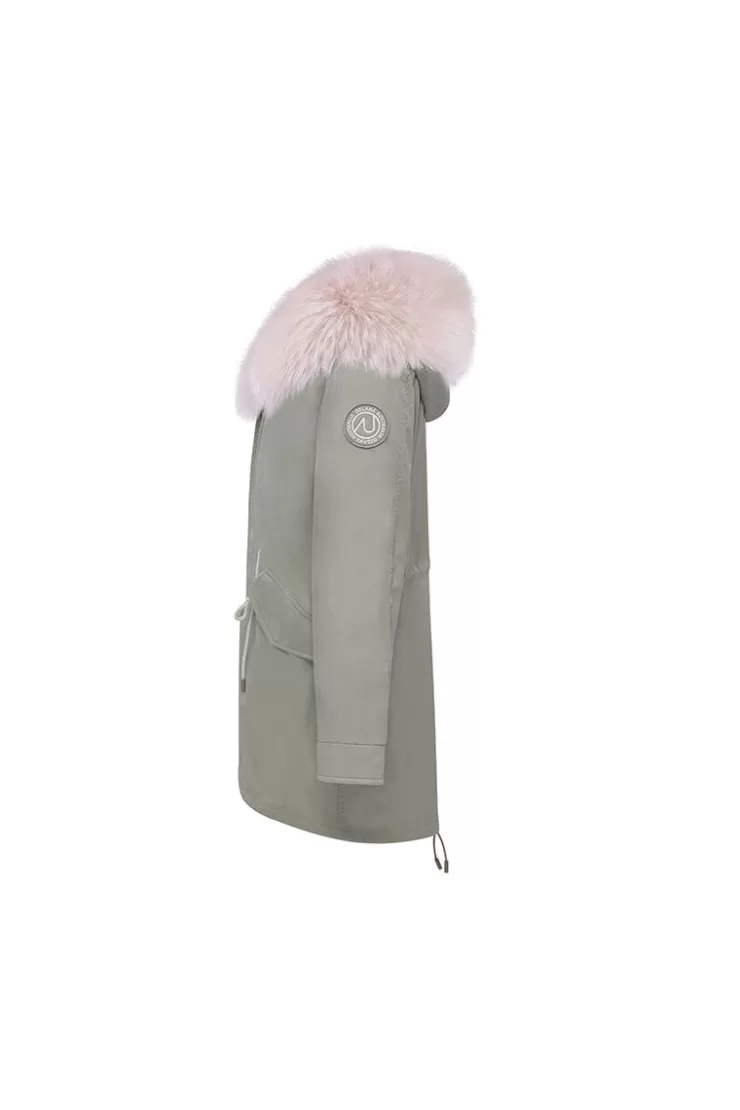 Ozlana Sage Green+Rosemary Ice Cream | Women Classic & Designer Parkas