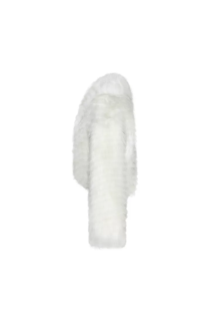 Ozlana Sherbet Wide Lapel Crop Fox Fur Jacket(Dreamy Green) | Women Full Fur Jackets