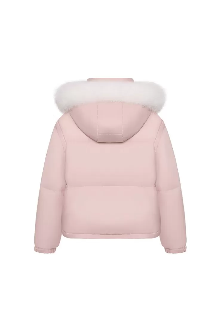 Ozlana Turnover Knit Multi-Weardown Jacket(Pink + Coffee Color) | Women Down Puffer Jackets