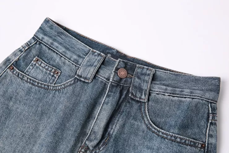 Ozlana Vintage Wash Denim Mini(Denim Blue ) | Women Bottoms