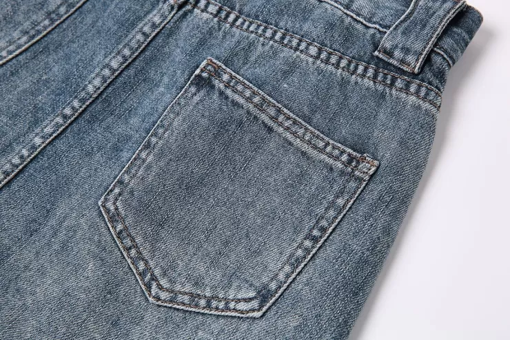 Ozlana Vintage Wash Denim Mini(Denim Blue ) | Women Bottoms