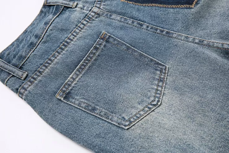 Ozlana Vintage Wash Denim Split Flare Jeans(Denim Blue ) | Women Ozln