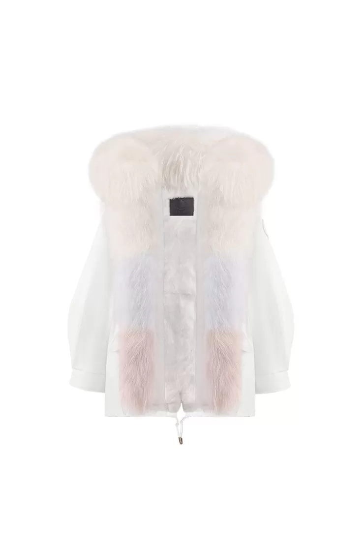 Ozlana White Oversize Parka +Dreamy Ice Cream | Women Classic & Designer Parkas