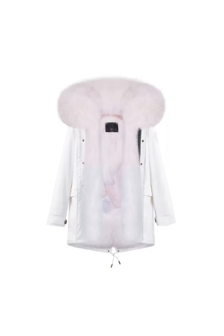 Ozlana White+Colorful Butterfly | Women Classic & Designer Parkas