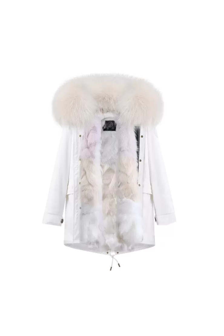 Ozlana White+Milky Ice Cream | Women Classic & Designer Parkas