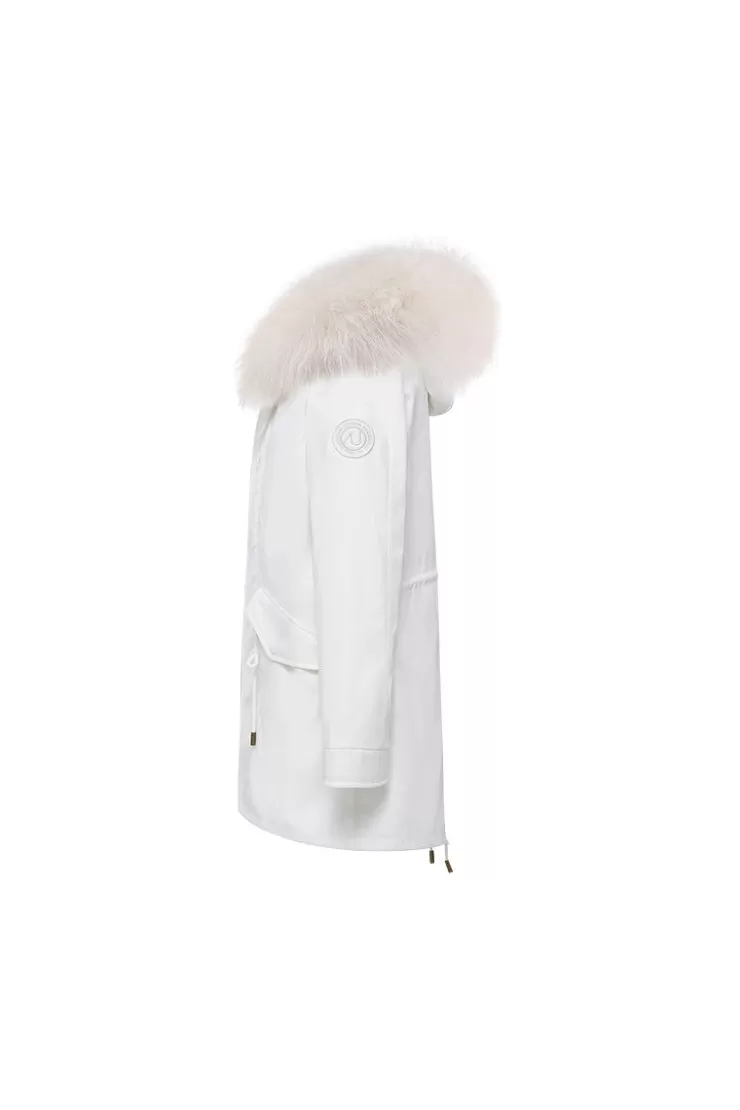 Ozlana White+Milky Ice Cream | Women Classic & Designer Parkas